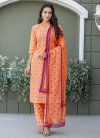 Orange Colour Cotton Blend With Print Kurti With Pant Dupatta Wholesale Clothing Suppliers In India Aaradhna 2029